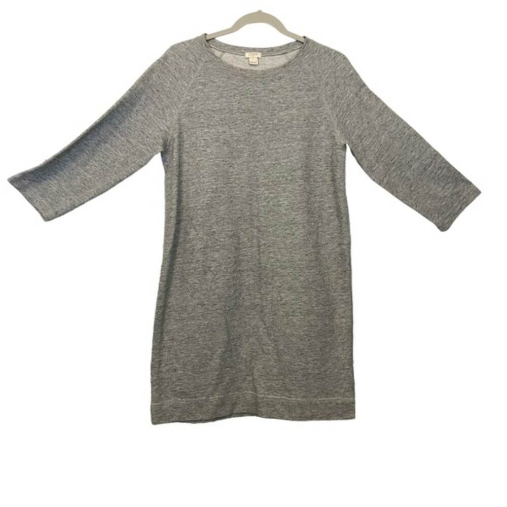 J Crew Minimalist Solid Color 3 Quarter Sleeve Sweater Dress